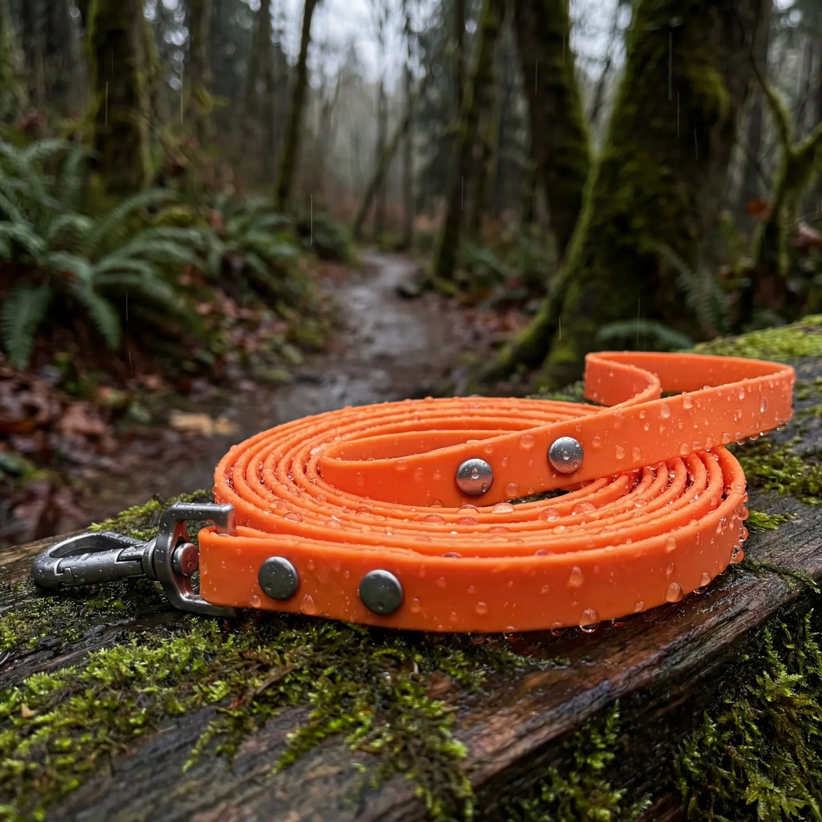 laisse orange pour chien