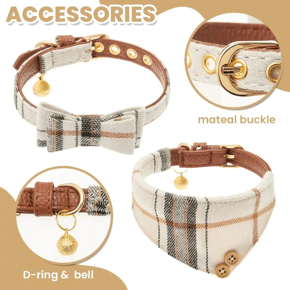 collier pour chien bandana avec laisse
