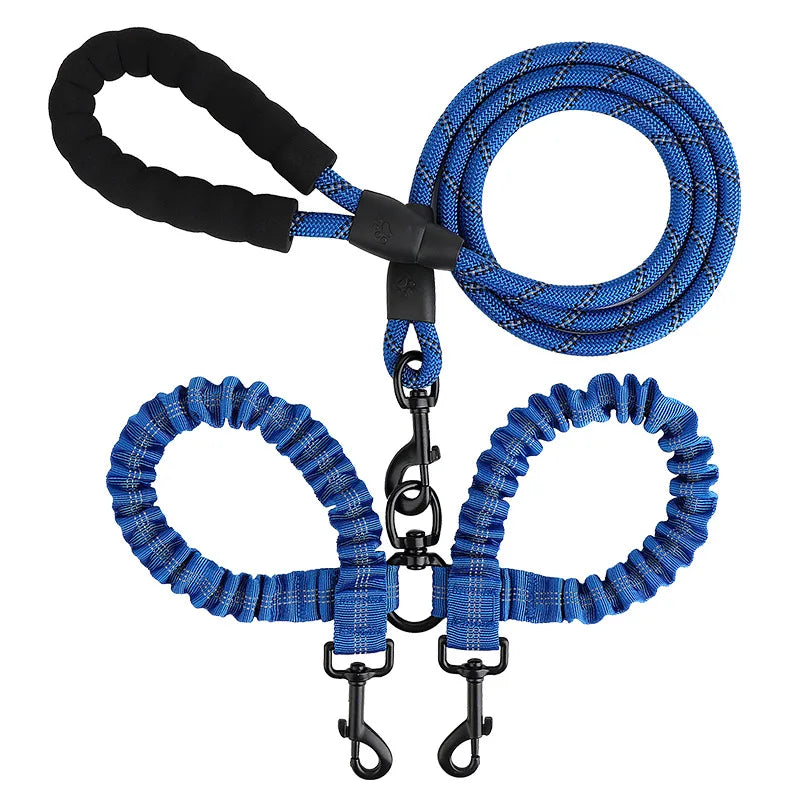 laisse double chien qui tire