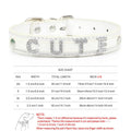colier pour chien cuir et strace blanc