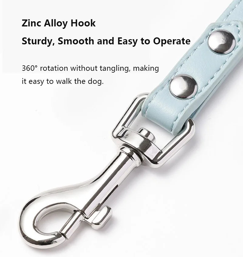 harnais cuir laisse pour petit chien yorkshire