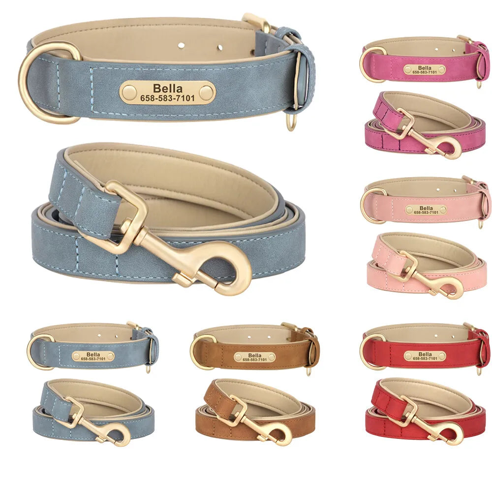 laisse en cuir rouge pour petit chien