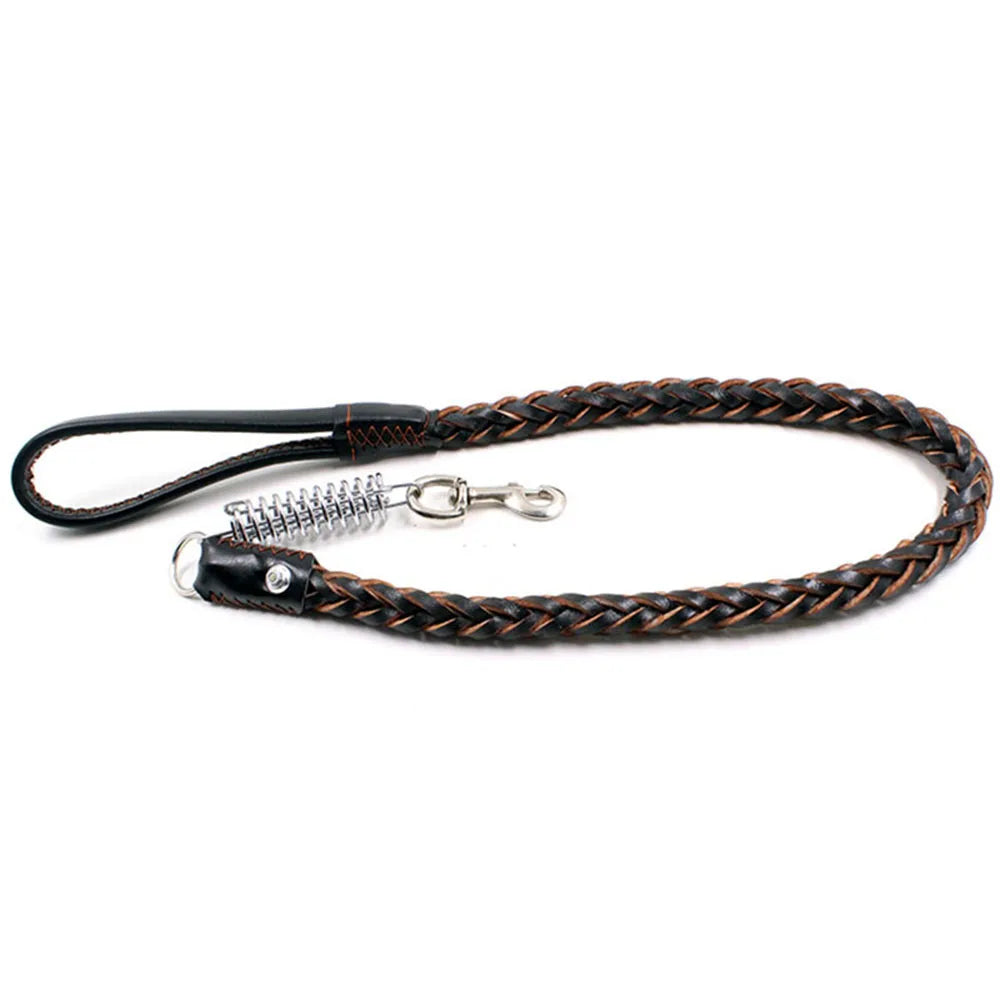 laisse en cuir tresser
