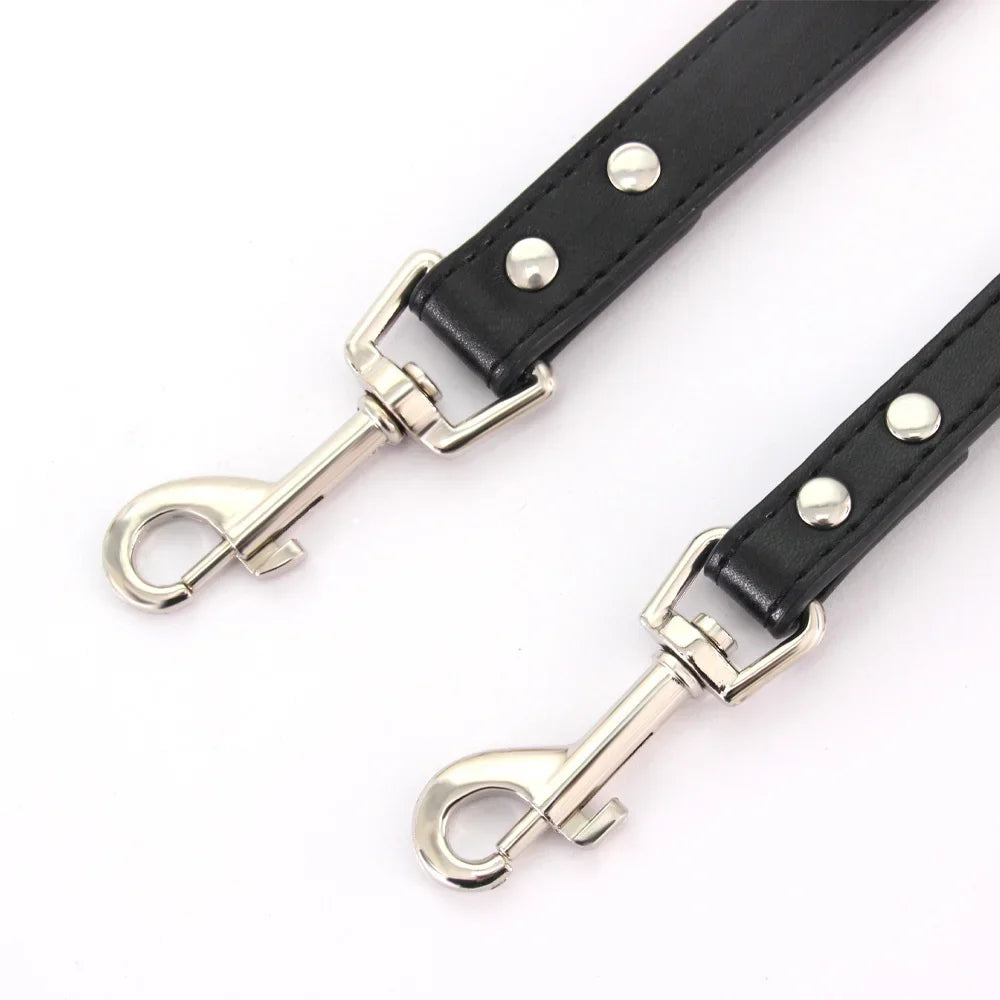 laisse courte en cuir chien