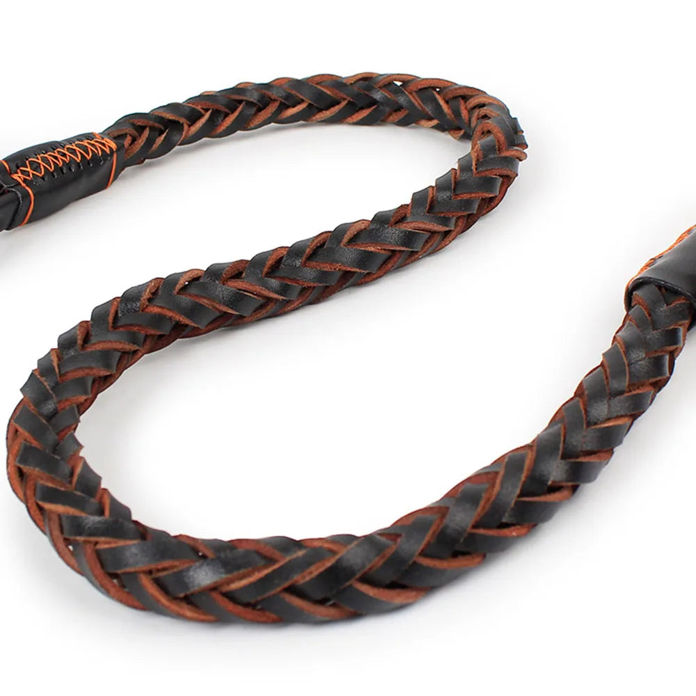 laisse en cuir tresser