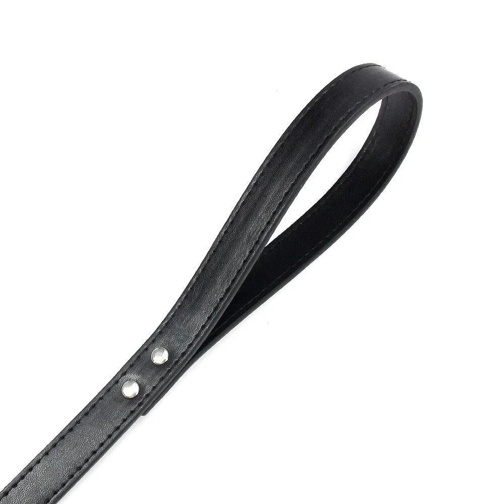laisse courte en cuir chien
