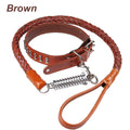 laisse pour chien en cuir tresser