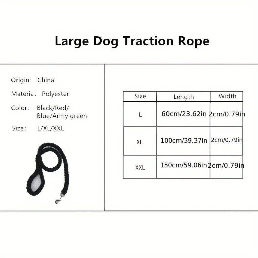 laisse tresser pour grand chien