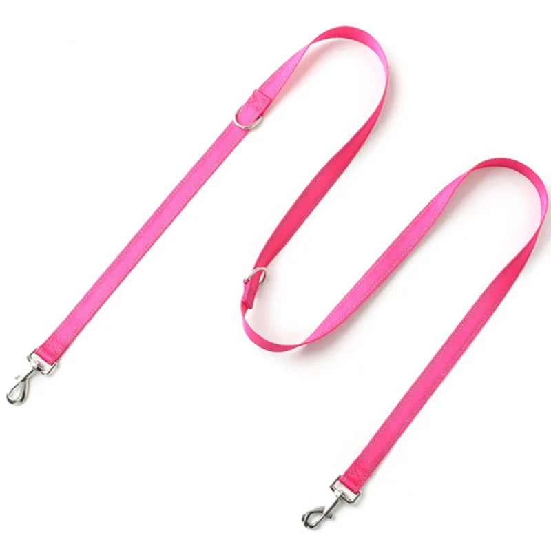 laisse 3 point rose pour chien