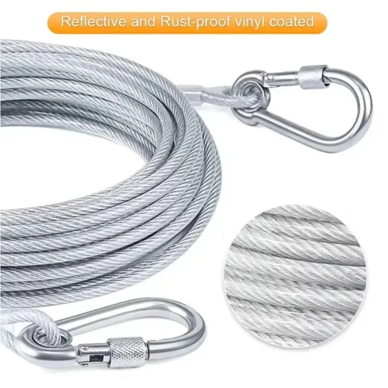 laisse cable acier pour gros chien
