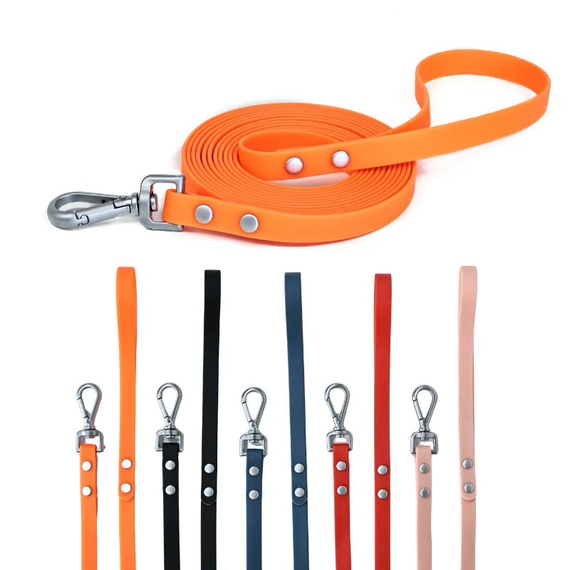 laisse orange pour chien