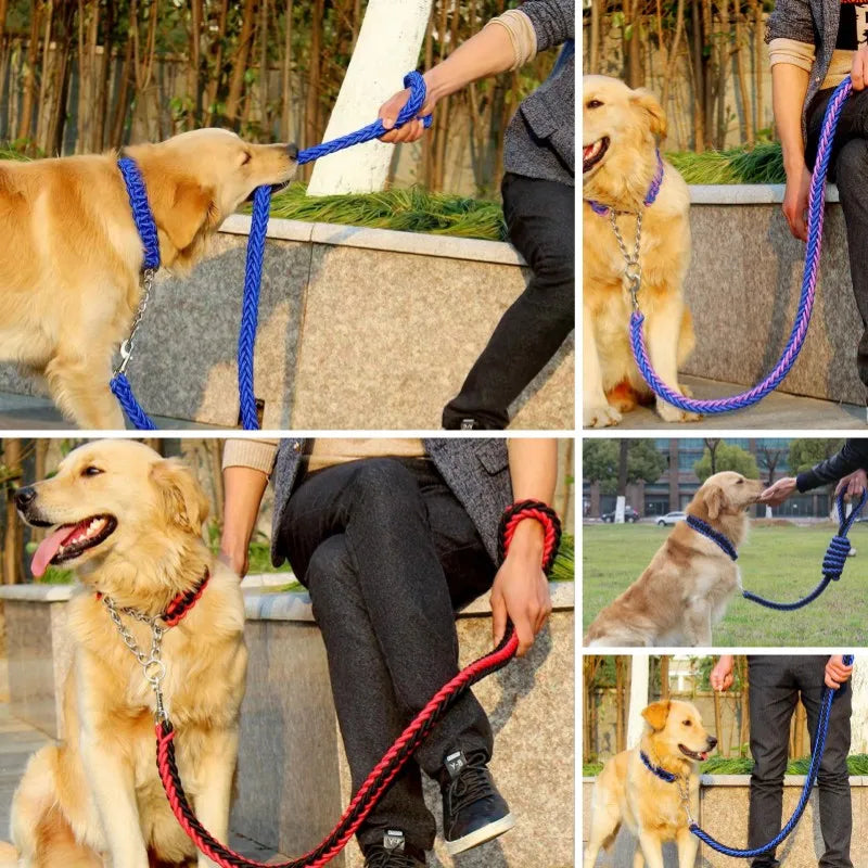 corde laisse pour chien rouge