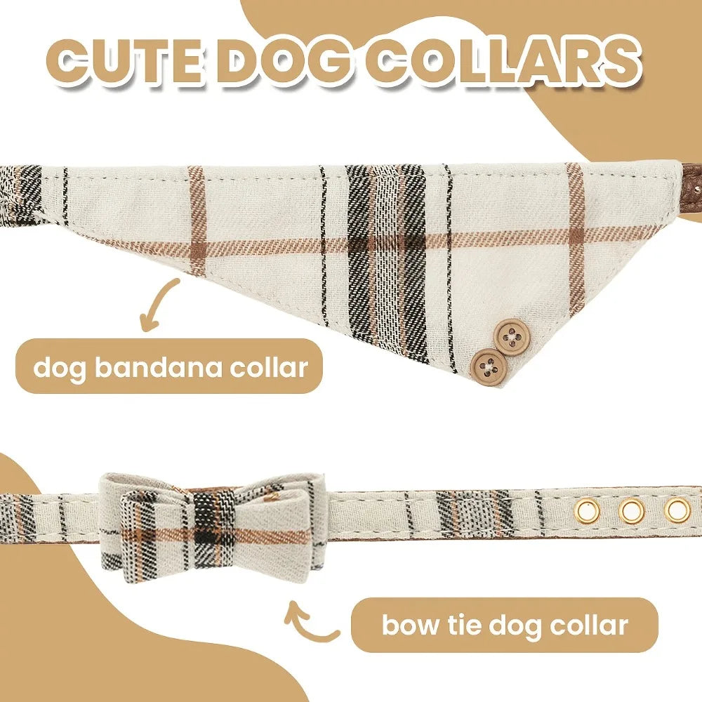 collier pour chien bandana avec laisse