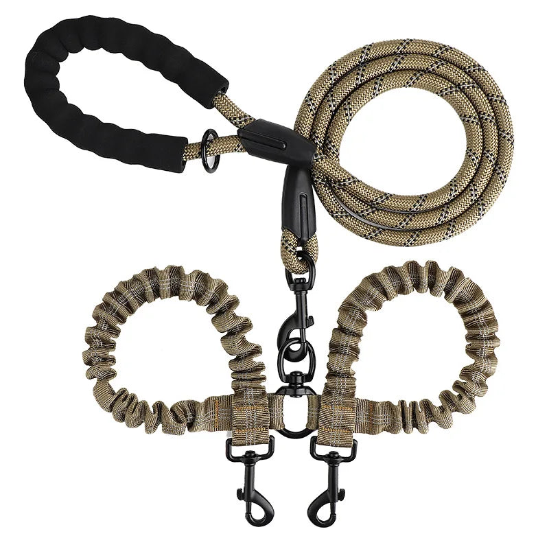 laisse double chien qui tire