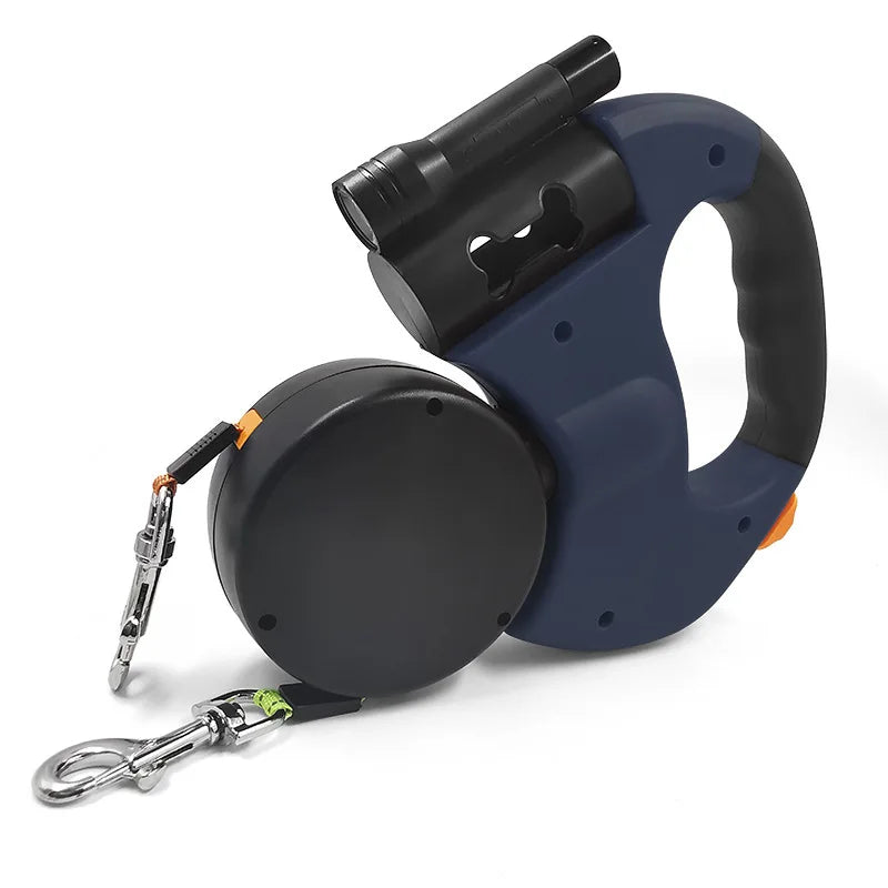 laisse enrouleur double pour chien