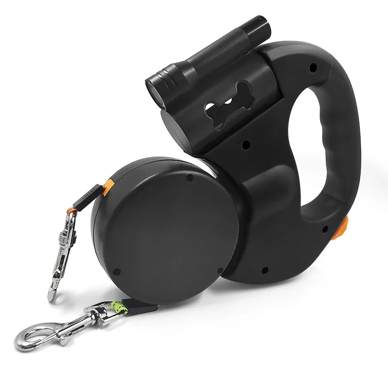 laisse enrouleur double pour chien
