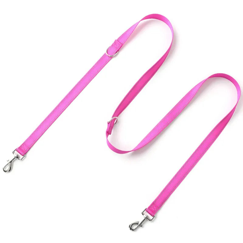 laisse 3 point rose pour chien