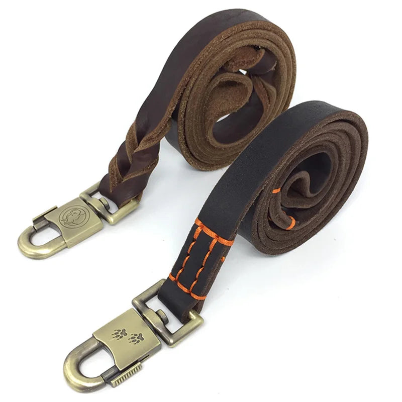 laisse en cuir pour gros chien