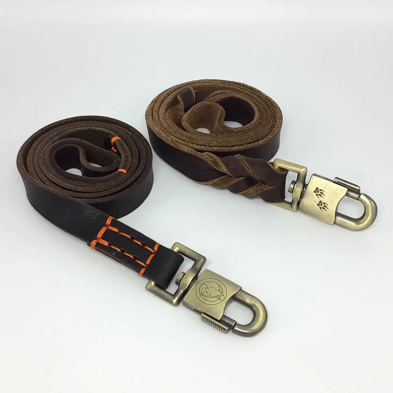 laisse en cuir pour gros chien