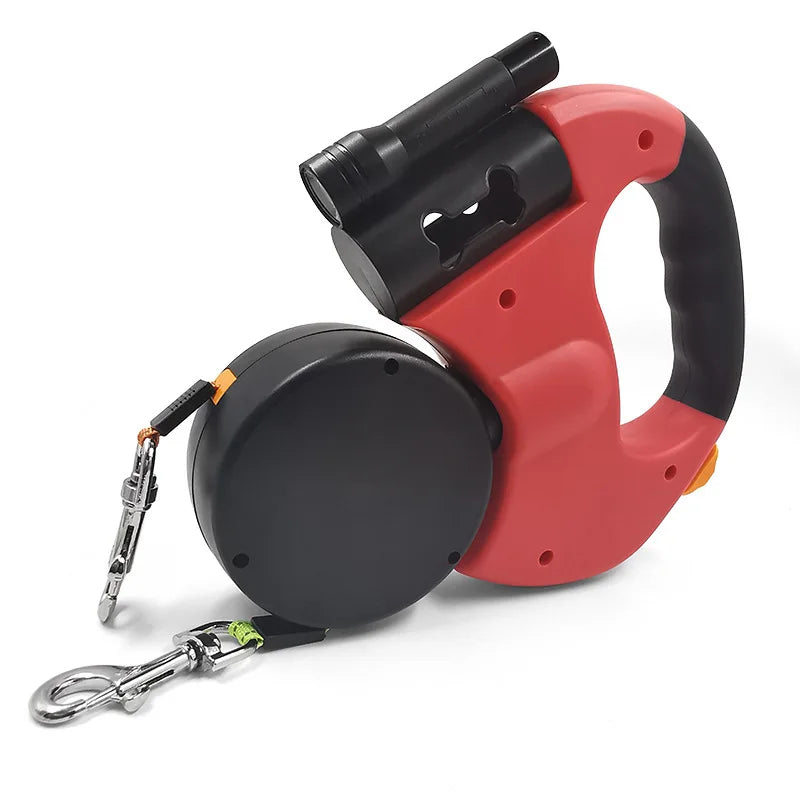 laisse enrouleur double pour chien
