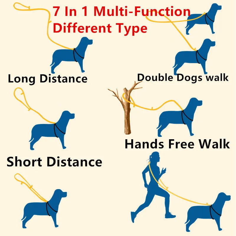 laisse 3 point rose pour chien