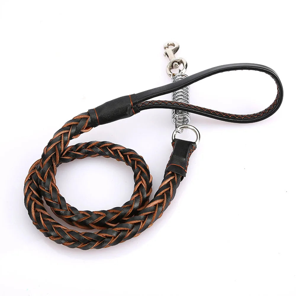 laisse en cuir tresser